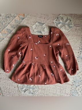 Floral Peplum Madewell Top